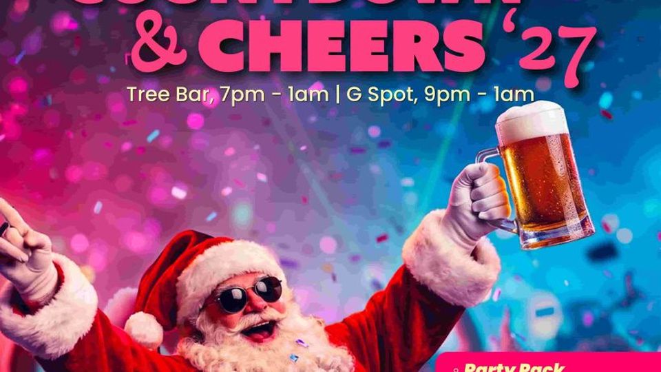 Countdown & Cheers '27 poster for Tree Bar and G Spot, G Hotel Gurney