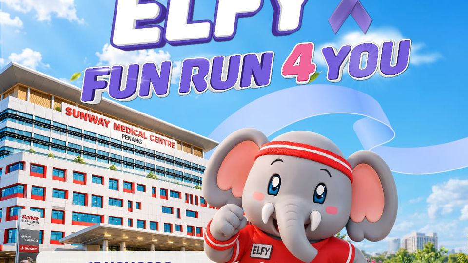 Elfy Fun Run 4 You 2026 event banner by Sunway Medical Centre Penang