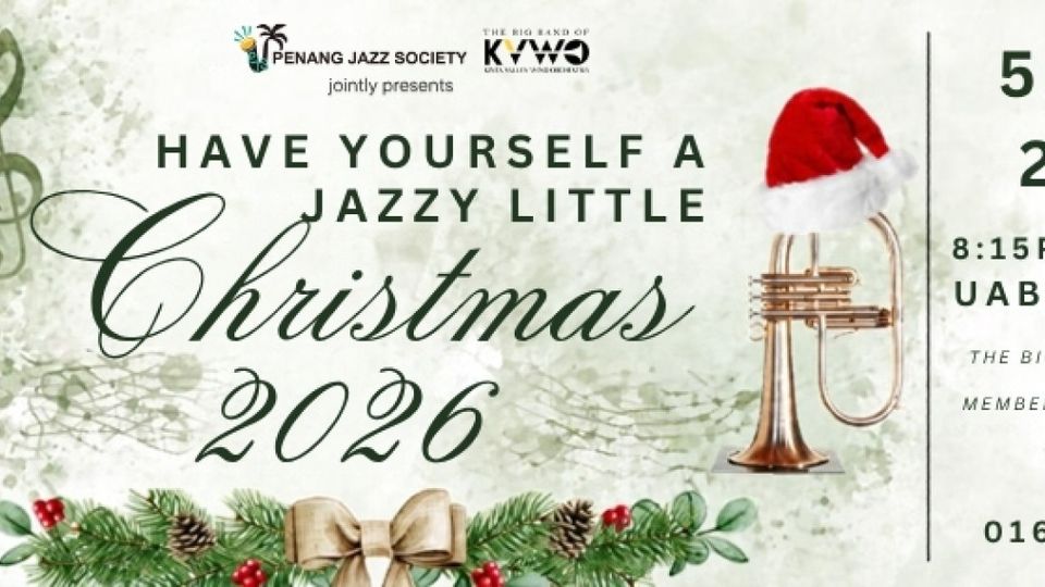 Promotional banner for Have Yourself a Jazzy Little Christmas concert