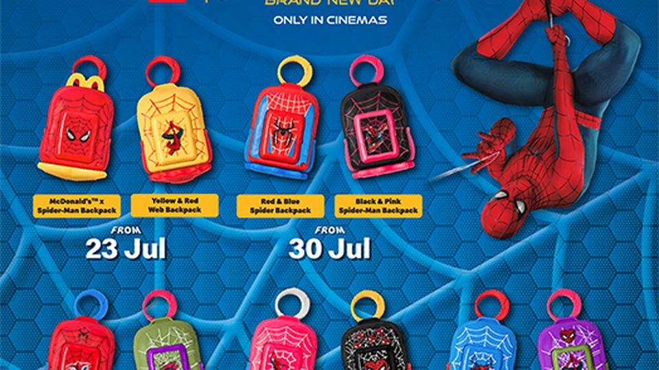 McDonald's Malaysia Spider-Man: Brand New Day Happy Meal keychains promotional artwork
