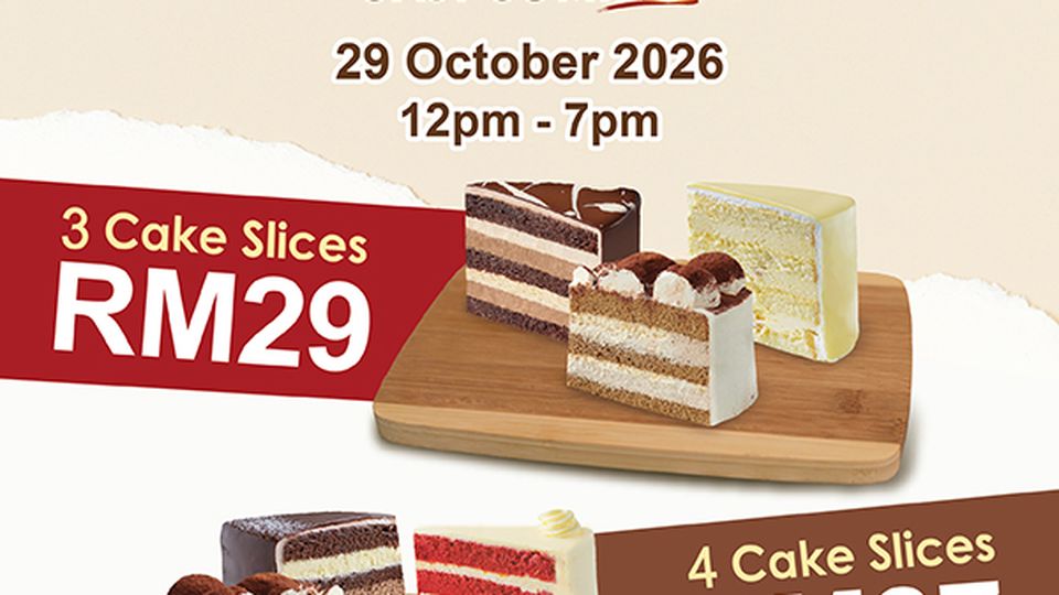 Secret Recipe Gaji Coming October 2026 cake slice promotion poster