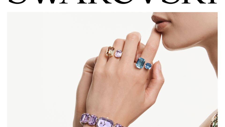 Swarovski promotional image used for the 11.11 sale at Queensbay Mall